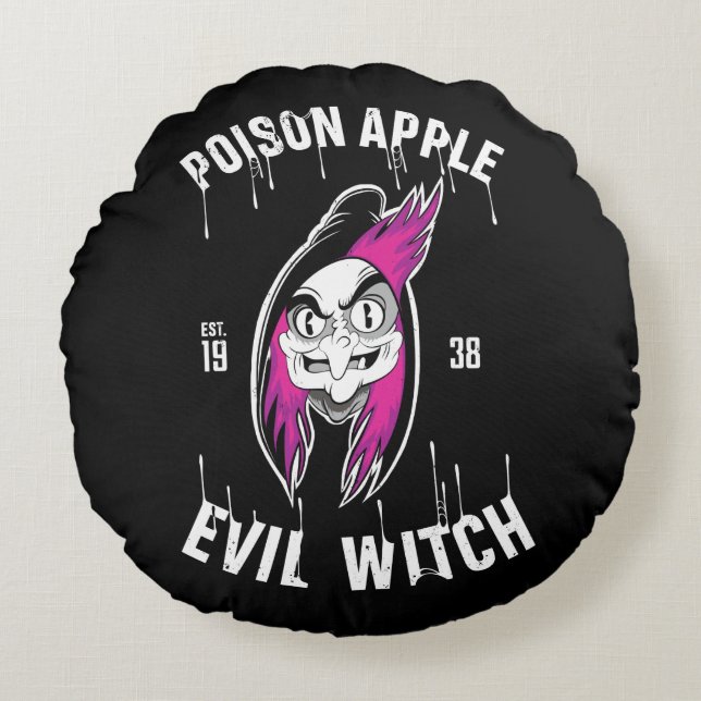 Coussins Ronds La reine du mal | Poison Apple Evil Witch (Devant)