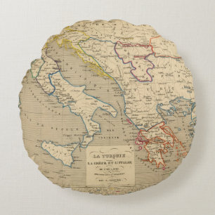 Coussins Ronds La Turquie, La Grece et l'Italie De 1700 un 1840