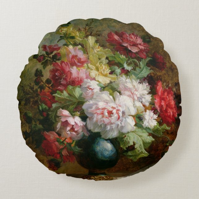 Coussins Ronds La vie toujours avec des fleurs et la musique de (Devant)
