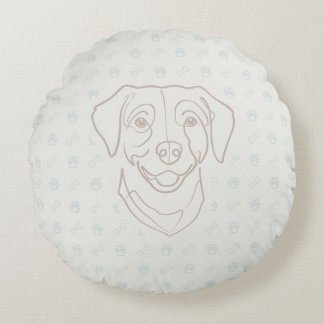 Coussins Ronds Labrador Retriever. Édition Bonheur !