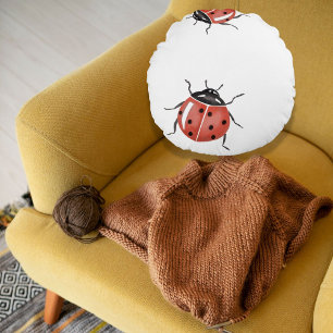Coussins Ronds Ladybug