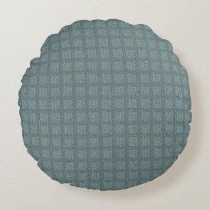 Coussins Ronds Laine tricotée grise et sauge