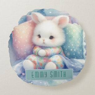 Coussins Ronds Lapin pastel mignon moderne