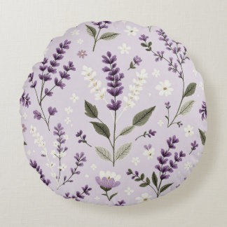 Coussins Ronds Lavande Whispers - 16" Tour Botanique Throw Pill