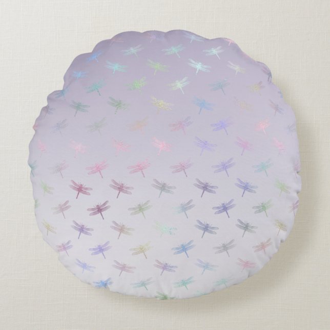 Coussins Ronds Lavender Ombre Arc-en-ciel (Devant)