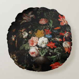 Coussins Ronds Le bouquet renversé par Abraham Mignon