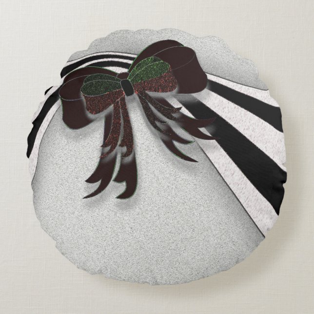 Coussins Ronds Le Bow de Noël - (Devant)