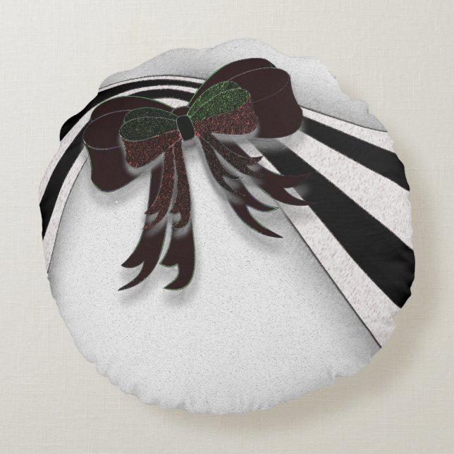 Coussins Ronds Le Bow de Noël - (Dos)