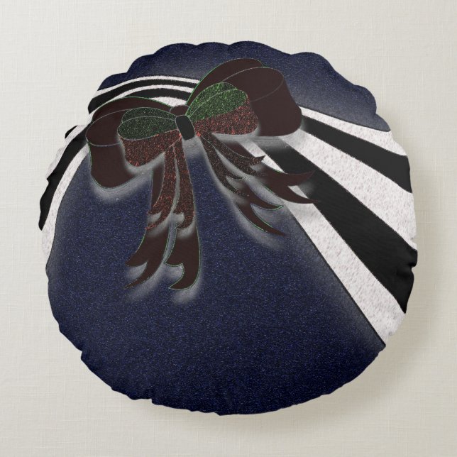 Coussins Ronds Le Bow de Noël - (Devant)