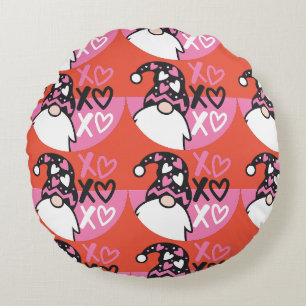 Coussins Ronds Le Gnome de la Saint-Valentin