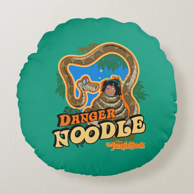 Coussins Ronds Le livre de la jungle | Danger Noodle (Devant)