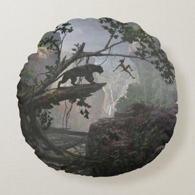 Coussins Ronds Le Livre de la jungle| Mystère de la jungle (Devant)
