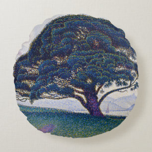 Coussins Ronds Le pin Bonaventure, peinture à l'huile, Paul Signa