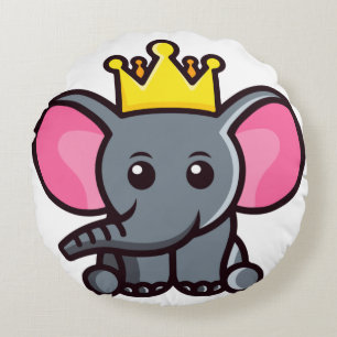 Coussins Ronds Le roi éléphant