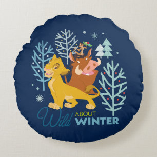 Coussins Ronds Le Roi Lion L'hiver sauvage