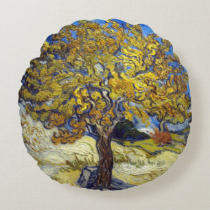 Coussins Ronds Le tableau du mûrier de Van Gogh, un chef-d'œuvre 