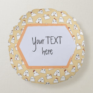 Coussins Ronds Lecteur de motif Halloween recto-verso personnalis
