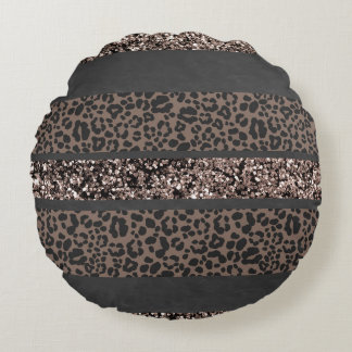 Coussins Ronds Leopard Glitter Stripes Glam 6