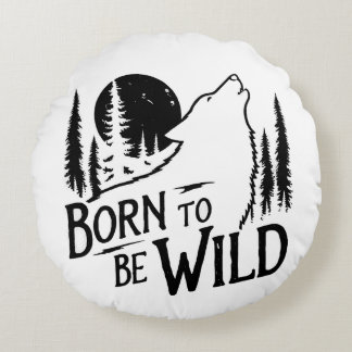 Coussins Ronds Les amateurs d'aventure Born To Be Wild