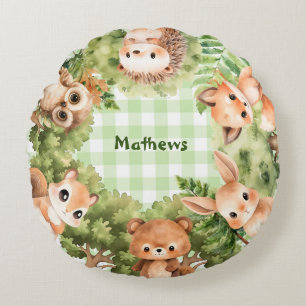 Coussins Ronds Les animaux de forêt mignons Baby Boy