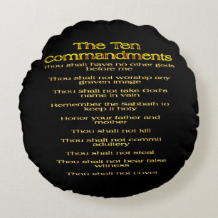 Coussins Ronds Les dix commandements 01