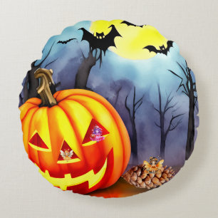 Coussins Ronds Les fées comme Halloween aussi