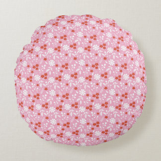 Coussins Ronds Les Fleurs Apportent De La Couleur À Votre Monde