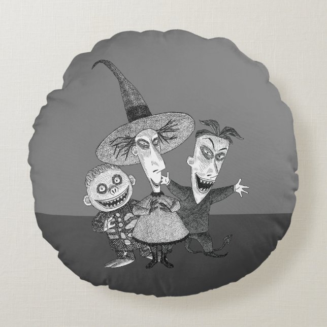 Coussins Ronds Les Garçons d'Oogie | Verrouillage, choc et tonnea (Devant)