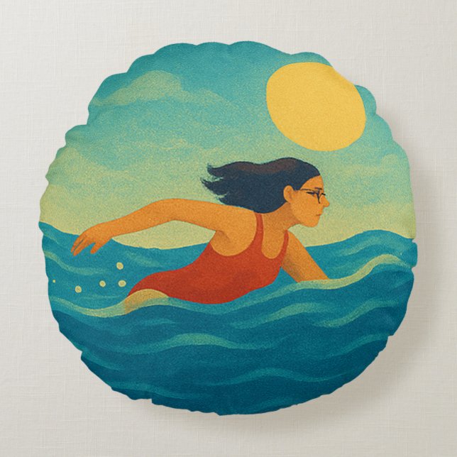 Coussins Ronds Les vacances (Devant)