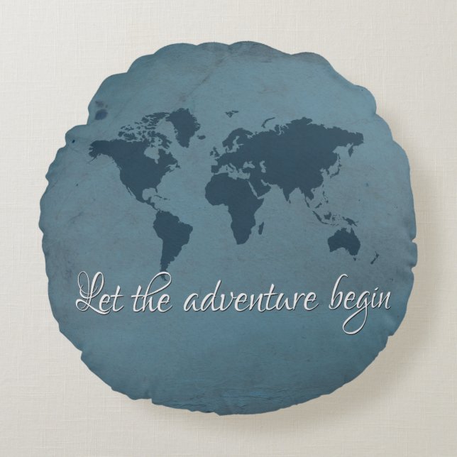 Coussins Ronds Let the adventure begin (Devant)