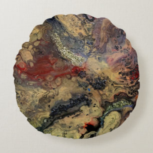 Coussins Ronds Lever du soleil sur la peinture du désert dans les