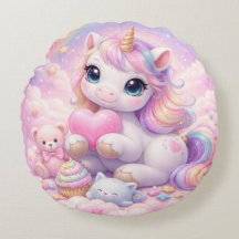 Licorne et amis capricieux Kawaii Nuage pastel
