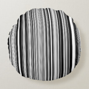 Coussins Ronds Lignes noires et blanches