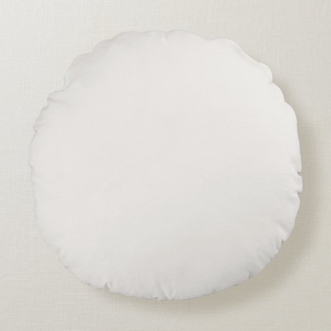 Coussins Ronds Linge blanc, blanc cassé (Devant)