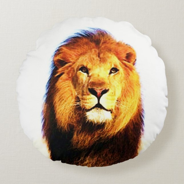 Coussins Ronds Lion (Devant)