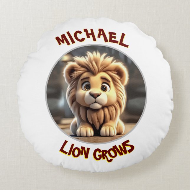 Coussins Ronds Lion Grows (Devant)