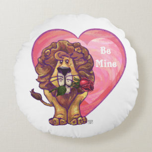 Coussins Ronds Lion Saint Valentin