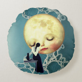 Coussins Ronds Liquid Blue Reverie — Contemporary Art Collection