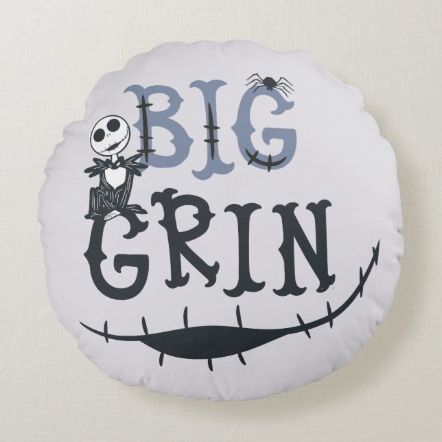 Coussins Ronds Little Jack Skellington - Big Grin (Devant)