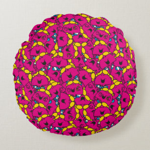 Coussins Ronds Little Miss Bavarde   Motif Rose Clair