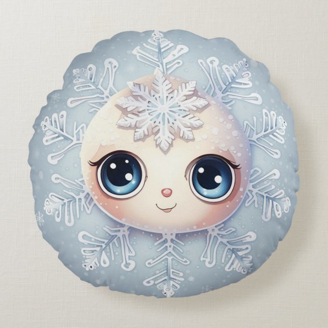 Coussins Ronds Little Snowflake 1 (Devant)