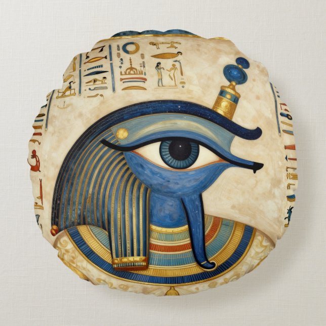 Coussins Ronds L'Œil égyptien (Devant)