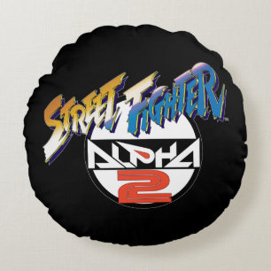 Coussins Ronds Logo de l'alpha 2 de Street Fighter