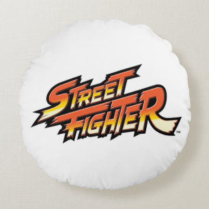 Coussins Ronds Logo de marque de Street Fighter