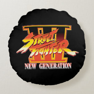 Coussins Ronds Logo de nouvelle génération de Street Fighter II