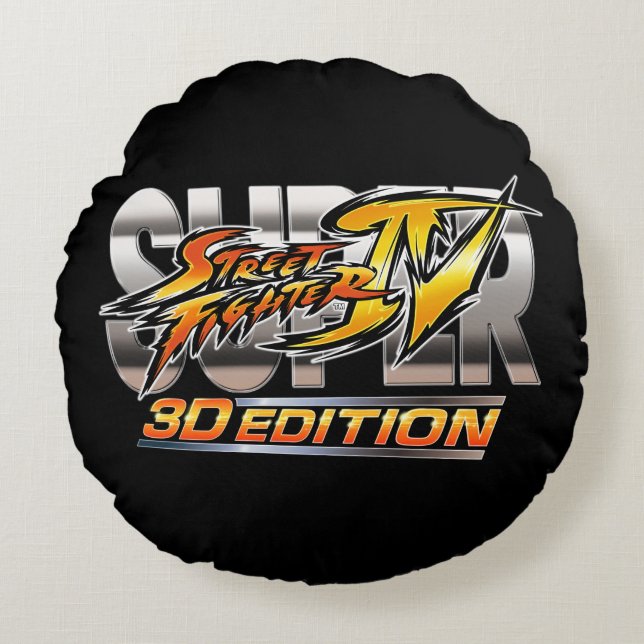 Coussins Ronds Logo superbe de l'édition 3D de Street Fighter IV (Devant)