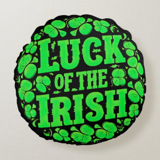 Coussins Ronds Lucky Irish Clovers