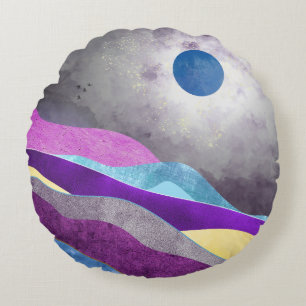Coussins Ronds Lune bleue