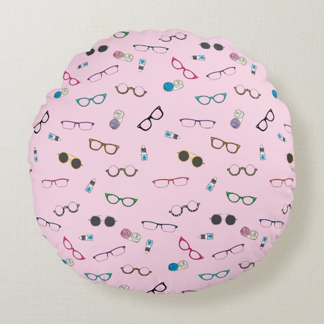 Coussins Ronds Lunettes et lentilles de contact (Devant)