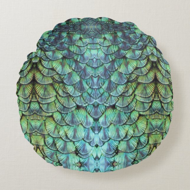 Coussins Ronds Luxueux Elégant Peacock Armoires arrière (Devant)
